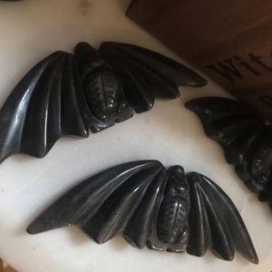Silver Sheen Obsidian Crystal Bats